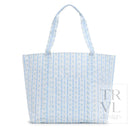 JUMBO TOTE - X-Large Tote RIBBON FLORAL BLUE - Tote Bags