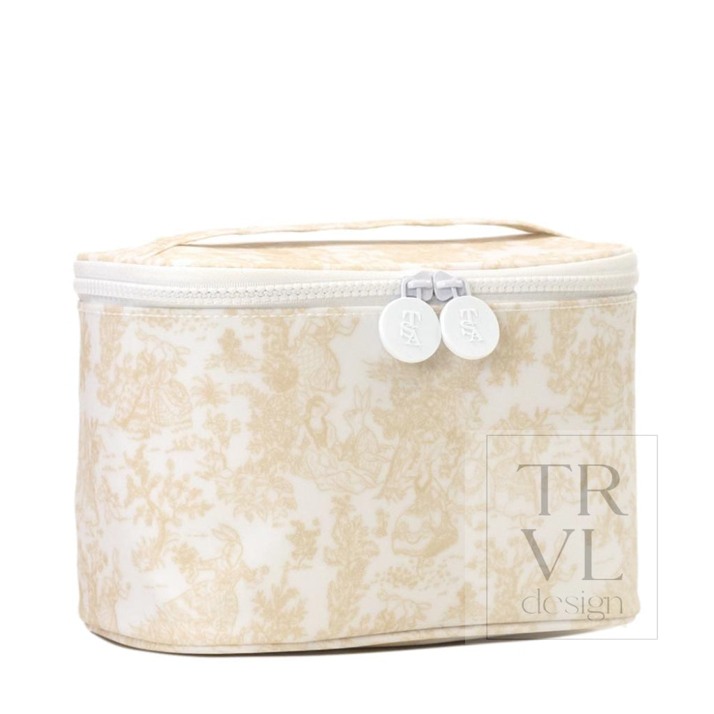 KIT CASE - BUNNY TOILE SAND - Cosmetic & Toiletry Bags