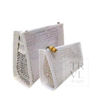 LATTICE BUNDLE SET - WHITE CLEAR - Cosmetic & Toiletry Bags