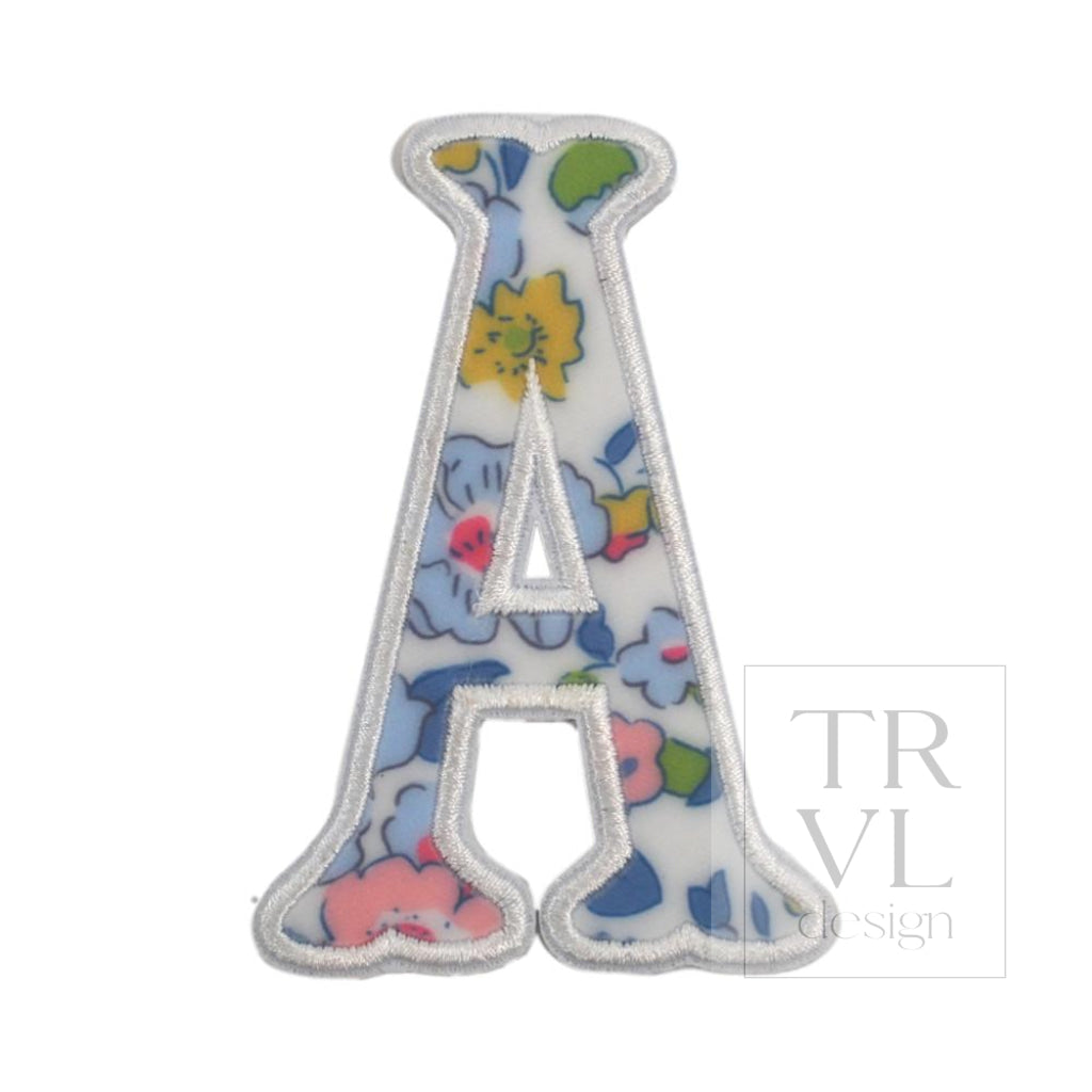 LETTER APPLIQUÉS - LARGE BRIDGEHAMPTON FLORAL *2 PC PRE-PACK* - Letter A - Decorative Stickers