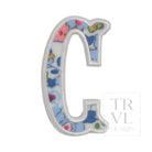 LETTER APPLIQUÉS - LARGE BRIDGEHAMPTON FLORAL *2 PC PRE-PACK* - Letter C - Decorative Stickers
