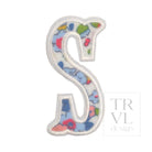LETTER APPLIQUÉS - LARGE BRIDGEHAMPTON FLORAL *2 PC PRE-PACK* - Letter S - Decorative Stickers