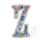 LETTER APPLIQUÉS - LARGE BRIDGEHAMPTON FLORAL *2 PC PRE-PACK* - Letter Z - Decorative Stickers