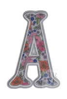 LETTER APPLIQUÉS - LARGE GARDEN FLORAL *2 PC PRE-PACK* - Letter A - Decorative Stickers