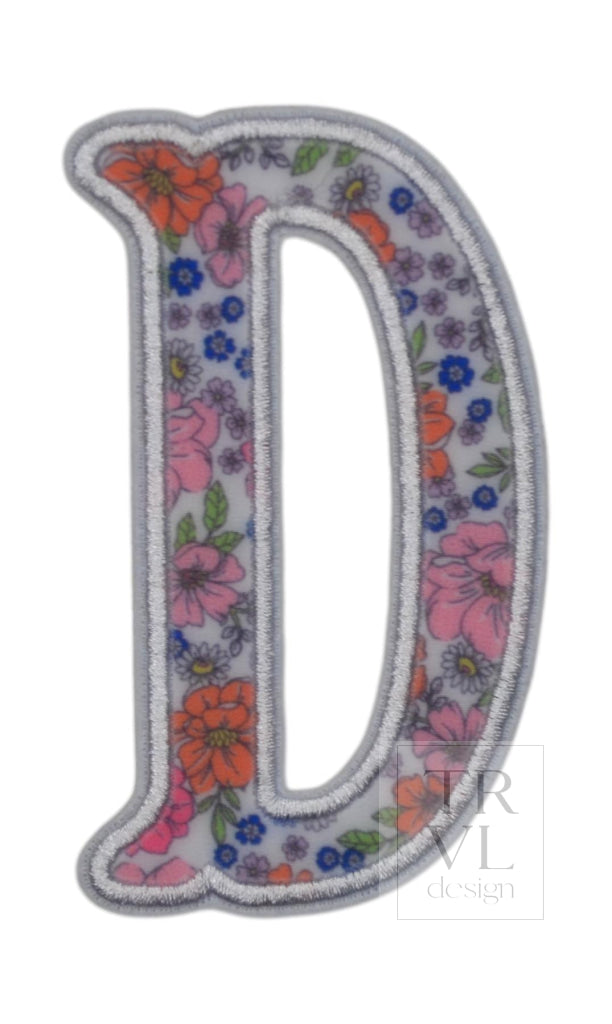 GARDEN FLORAL APPLIQUÉ LETTERS