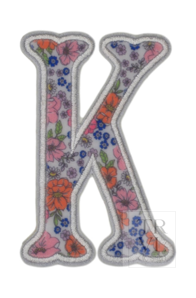 GARDEN FLORAL APPLIQUÉ LETTERS