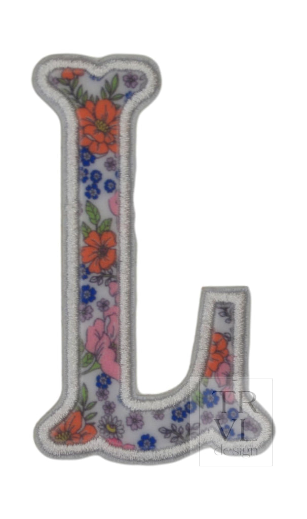 GARDEN FLORAL APPLIQUÉ LETTERS