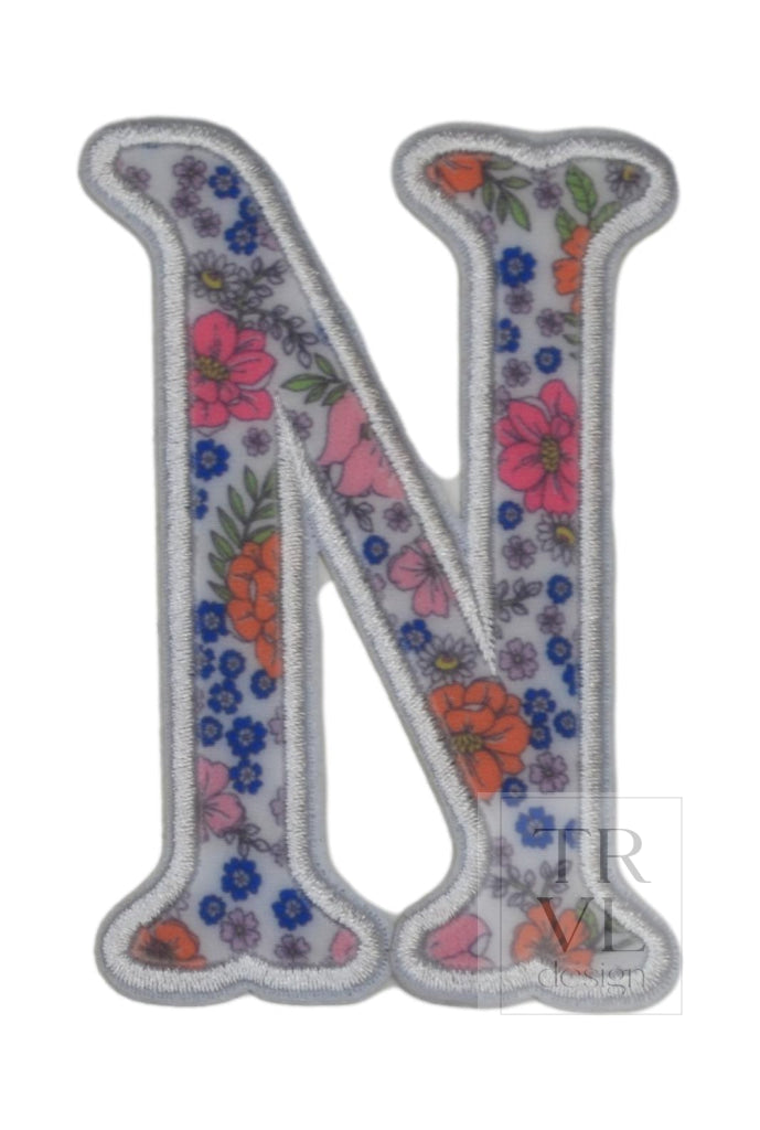 GARDEN FLORAL APPLIQUÉ LETTERS