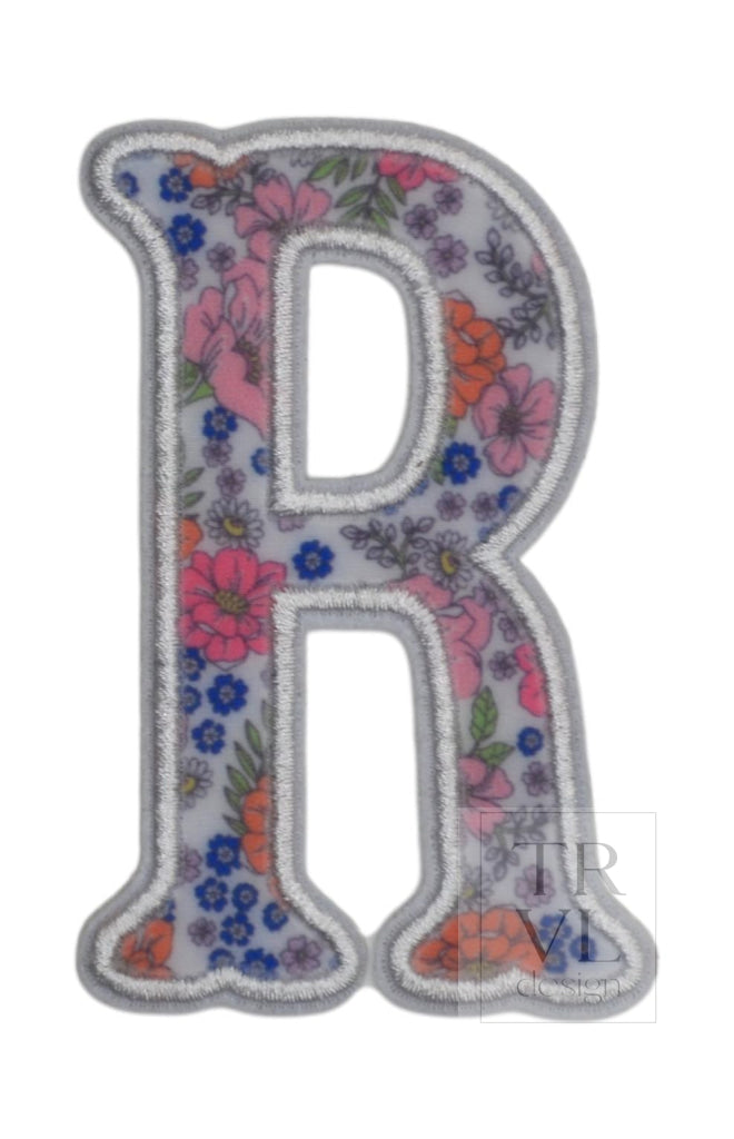 GARDEN FLORAL APPLIQUÉ LETTERS