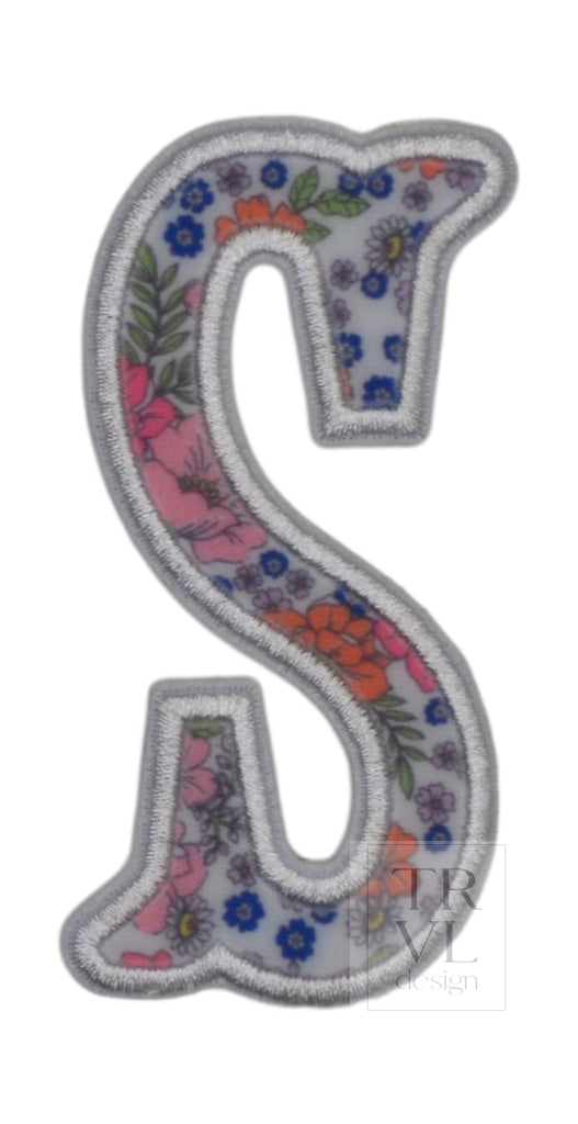 GARDEN FLORAL APPLIQUÉ LETTERS