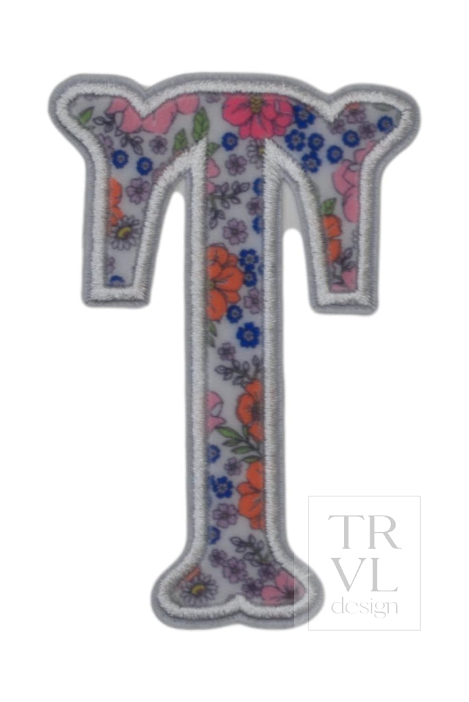 GARDEN FLORAL APPLIQUÉ LETTERS