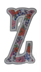 GARDEN FLORAL APPLIQUÉ LETTERS