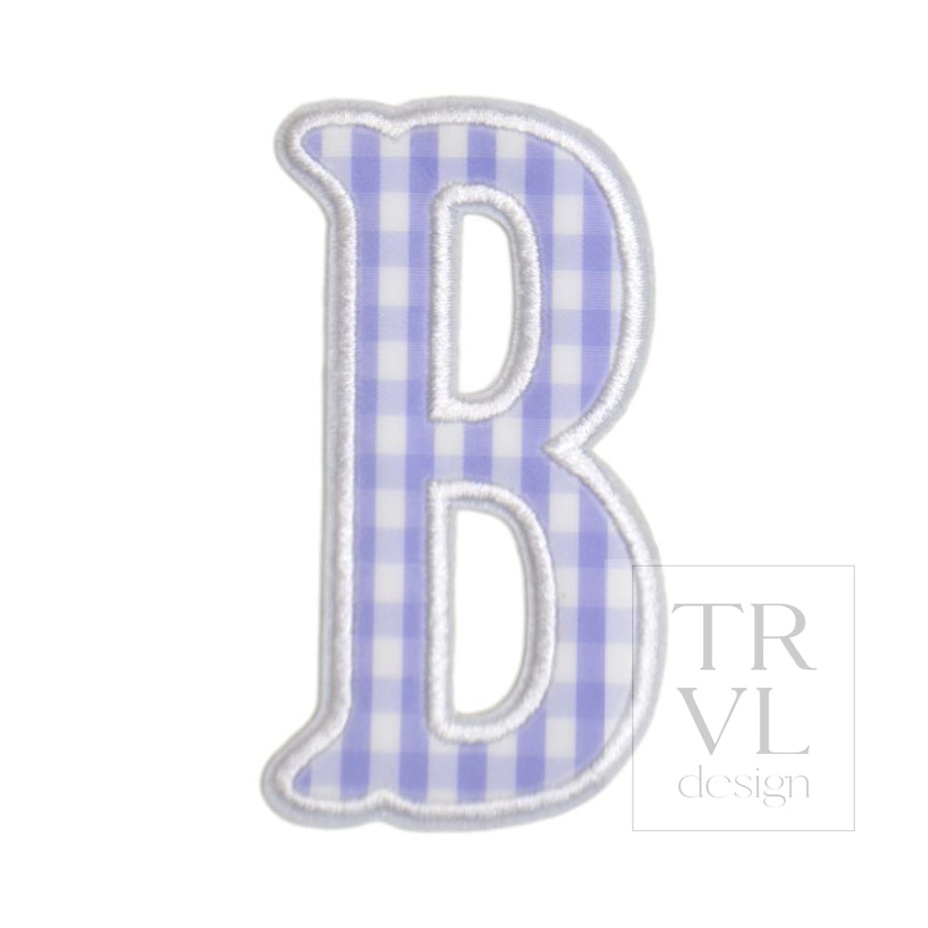Gingham Lilac Appliqué Letters *2 Pc Pre-Pack* Letter B