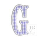 Gingham Lilac Appliqué Letters *2 Pc Pre-Pack* Letter G