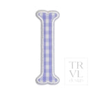 Gingham Lilac Appliqué Letters *2 Pc Pre-Pack* Letter I