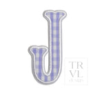 Gingham Lilac Appliqué Letters *2 Pc Pre-Pack* Letter J