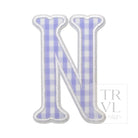 Gingham Lilac Appliqué Letters *2 Pc Pre-Pack* Letter N
