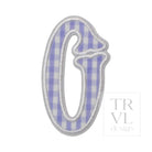 Gingham Lilac Appliqué Letters *2 Pc Pre-Pack* Letter O