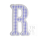 Gingham Lilac Appliqué Letters *2 Pc Pre-Pack* Letter R