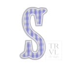 Gingham Lilac Appliqué Letters *2 Pc Pre-Pack* Letter S