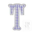 Gingham Lilac Appliqué Letters *2 Pc Pre-Pack* Letter T