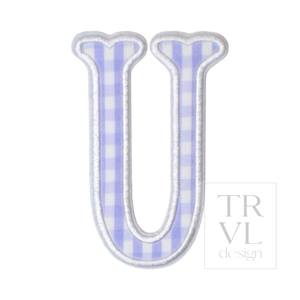 Gingham Lilac Appliqué Letters *2 Pc Pre-Pack*