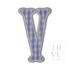 Gingham Lilac Appliqué Letters *2 Pc Pre-Pack* Letter V