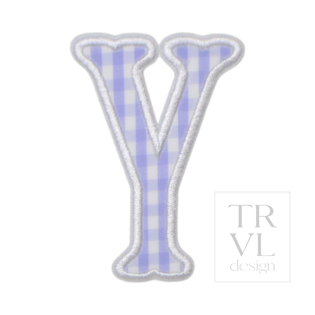Gingham Lilac Appliqué Letters *2 Pc Pre-Pack*