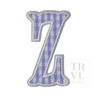 Gingham Lilac Appliqué Letters *2 Pc Pre-Pack* Letter Z