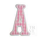Gingham Pink Appliqué Letters *2 Pc Pre-Pack* Letter A