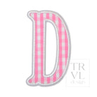 Gingham Pink Appliqué Letters *2 Pc Pre-Pack* Letter D