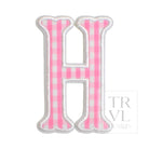 Gingham Pink Appliqué Letters *2 Pc Pre-Pack* Letter H