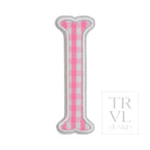 Gingham Pink Appliqué Letters *2 Pc Pre-Pack* Letter I