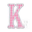 Gingham Pink Appliqué Letters *2 Pc Pre-Pack* Letter K