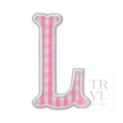 Gingham Pink Appliqué Letters *2 Pc Pre-Pack* Letter L