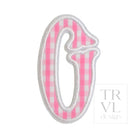 Gingham Pink Appliqué Letters *2 Pc Pre-Pack* Letter O