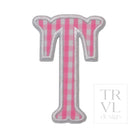 Gingham Pink Appliqué Letters *2 Pc Pre-Pack* Letter T