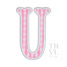 Gingham Pink Appliqué Letters *2 Pc Pre-Pack*