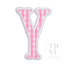 Gingham Pink Appliqué Letters *2 Pc Pre-Pack*