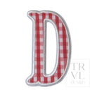 Gingham Red Appliqué Letters *2 Pc Pre-Pack* Letter D