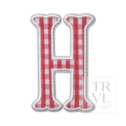 Gingham Red Appliqué Letters *2 Pc Pre-Pack* Letter H