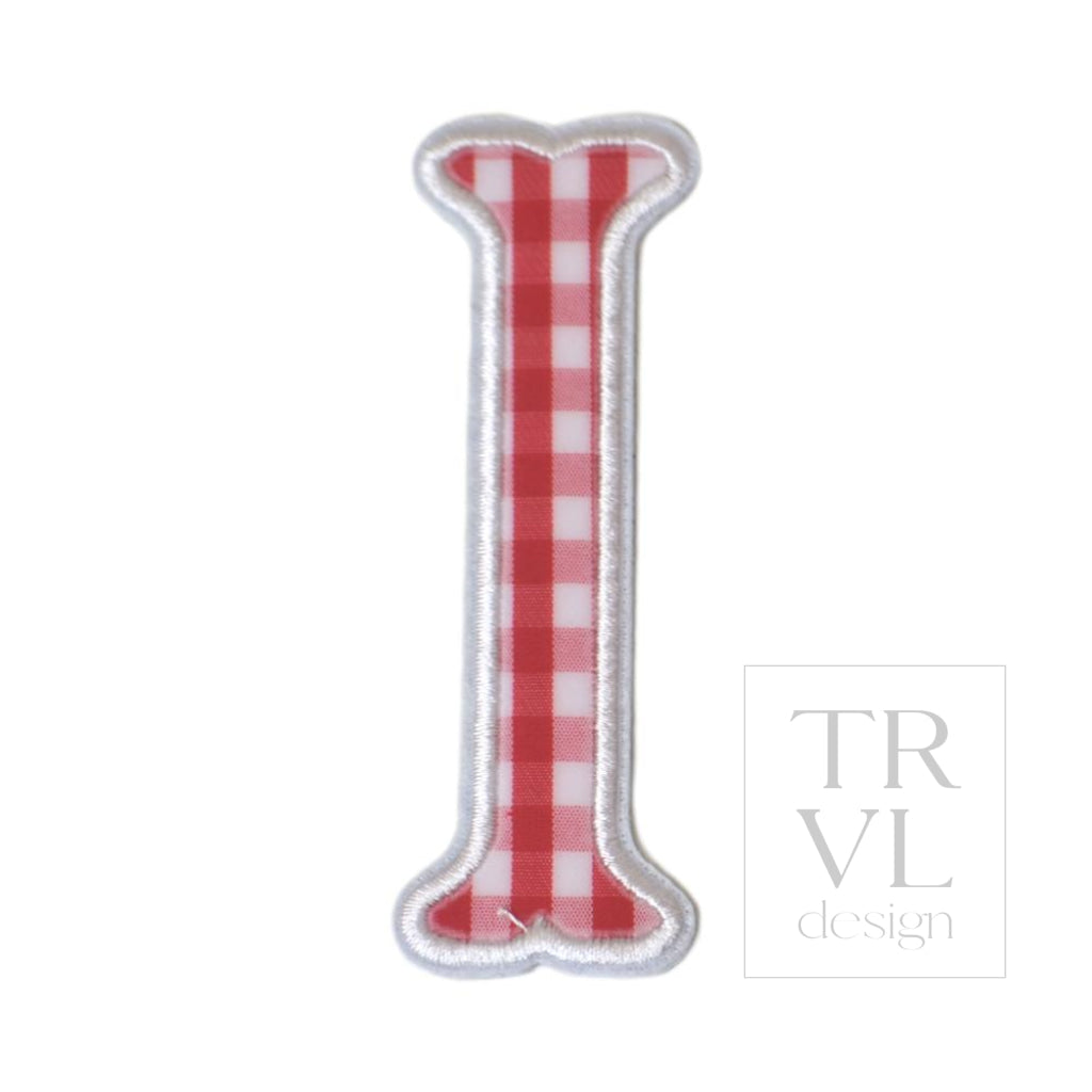 Gingham Red Appliqué Letters *2 Pc Pre-Pack* Letter I