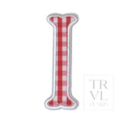 Gingham Red Appliqué Letters *2 Pc Pre-Pack* Letter I