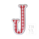 Gingham Red Appliqué Letters *2 Pc Pre-Pack* Letter J