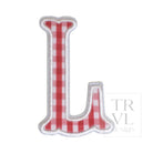 Gingham Red Appliqué Letters *2 Pc Pre-Pack* Letter L