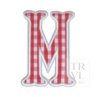 Gingham Red Appliqué Letters *2 Pc Pre-Pack* Letter M
