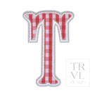 Gingham Red Appliqué Letters *2 Pc Pre-Pack* Letter T