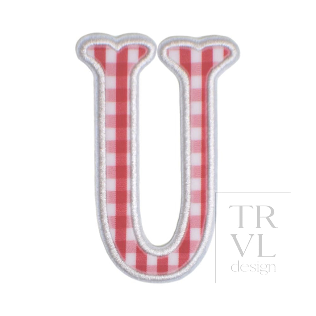 Gingham Red Appliqué Letters *2 Pc Pre-Pack*