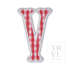 Gingham Red Appliqué Letters *2 Pc Pre-Pack* Letter V