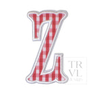 Gingham Red Appliqué Letters *2 Pc Pre-Pack* Letter Z